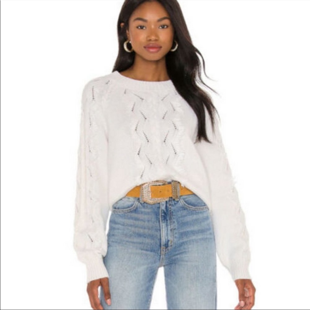 Never Worn Rails Francis Eyelash Fringe Cable Kni… - image 1